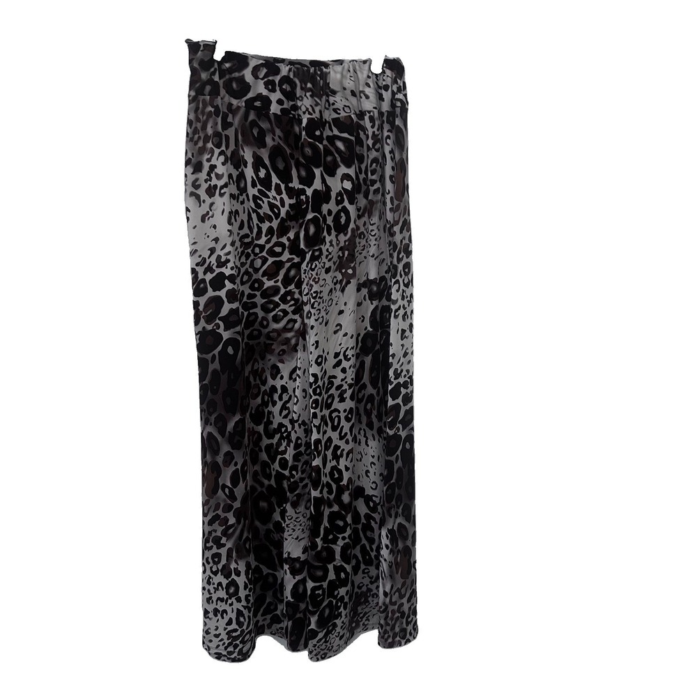 Lightweight Animal Print Stretch Palazzo Pants Medium